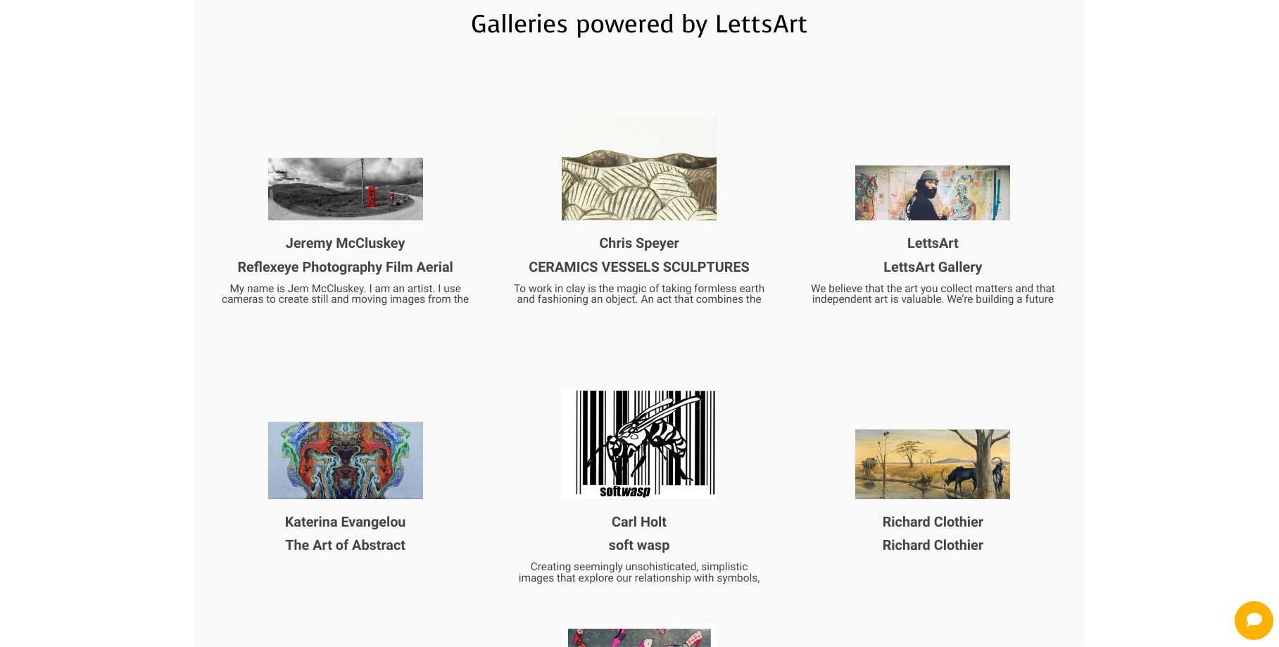 Galleries Powered by LettsArt screenshot